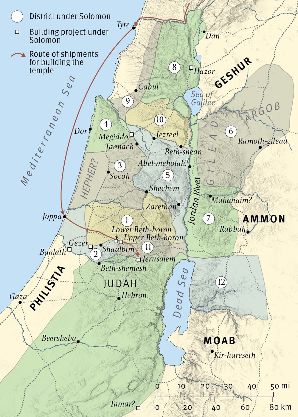 Solomon’s Administrative Districts