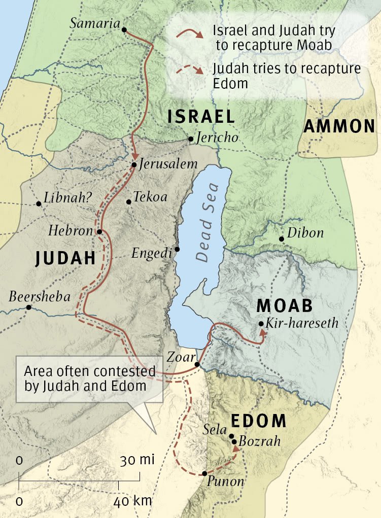 Moab, Edom, and Libnah Revolt